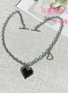 衣服挂链领口链条可拆卸链子一字扣不锈钢链条衣服T恤钛钢配饰