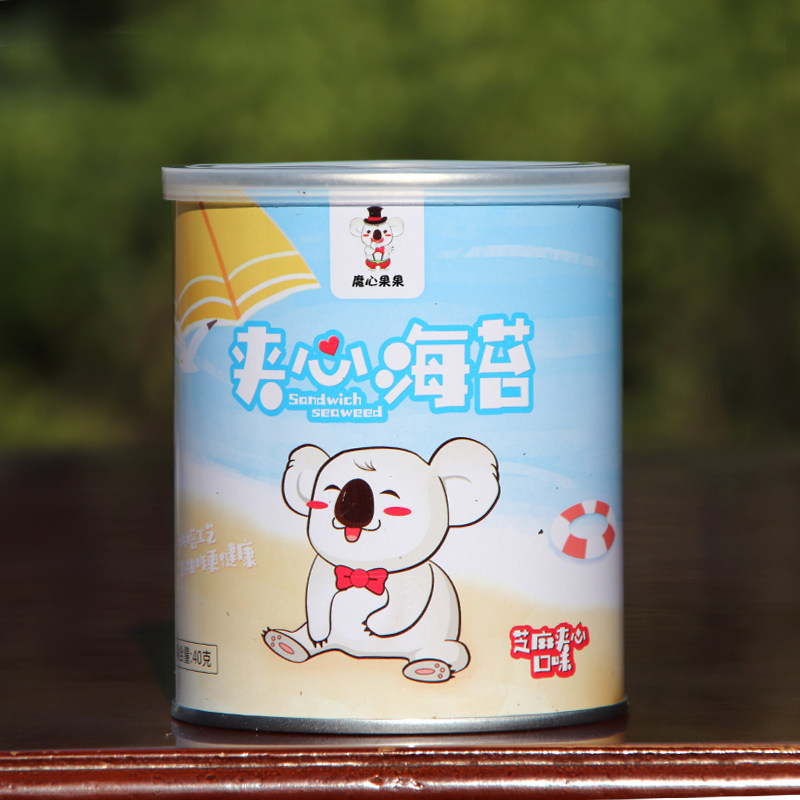 芝麻夹心海苔夹心脆40g 魔心果果海苔系列