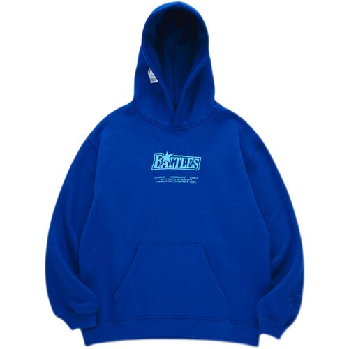 Battles 秋冬新品百搭基础多色美式宽松加绒连帽卫衣男女帽衫外套 - 图3