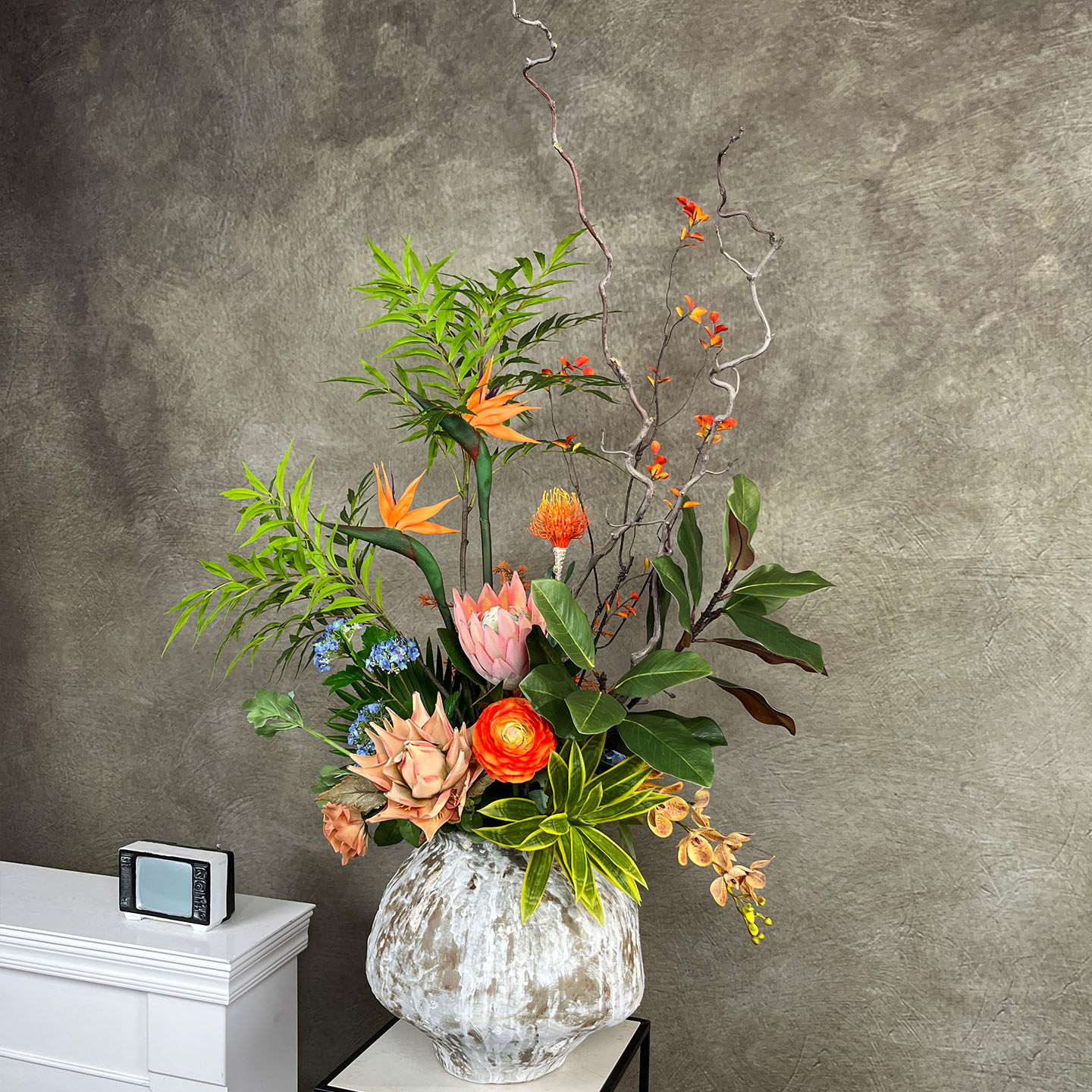 诧寂风新中式花艺摆件售楼处假花摆件酒店大厅装饰花卉仿真花高档,淘宝优惠券,粉丝福利购,淘宝优惠卷