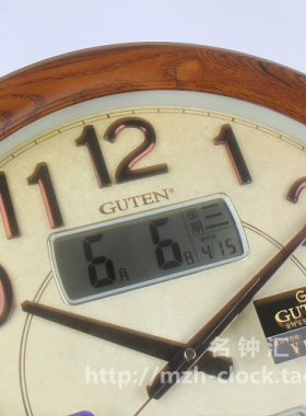 guten欧式风实木湿度静音金钟宝