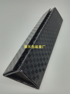 特价三角形首饰盒工厂定制烫金印LOGO纸板包装盒礼盒单支装钢笔盒
