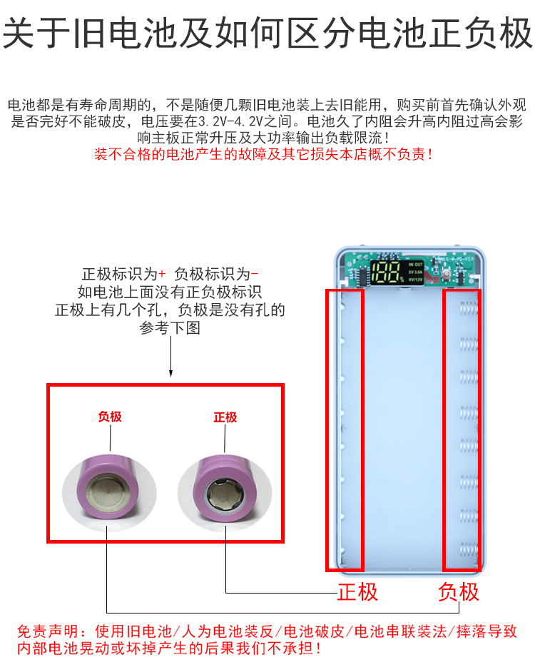 免焊接10节拆卸QC快充移动电源DIY套件8节无线充电宝18650电池盒-图2