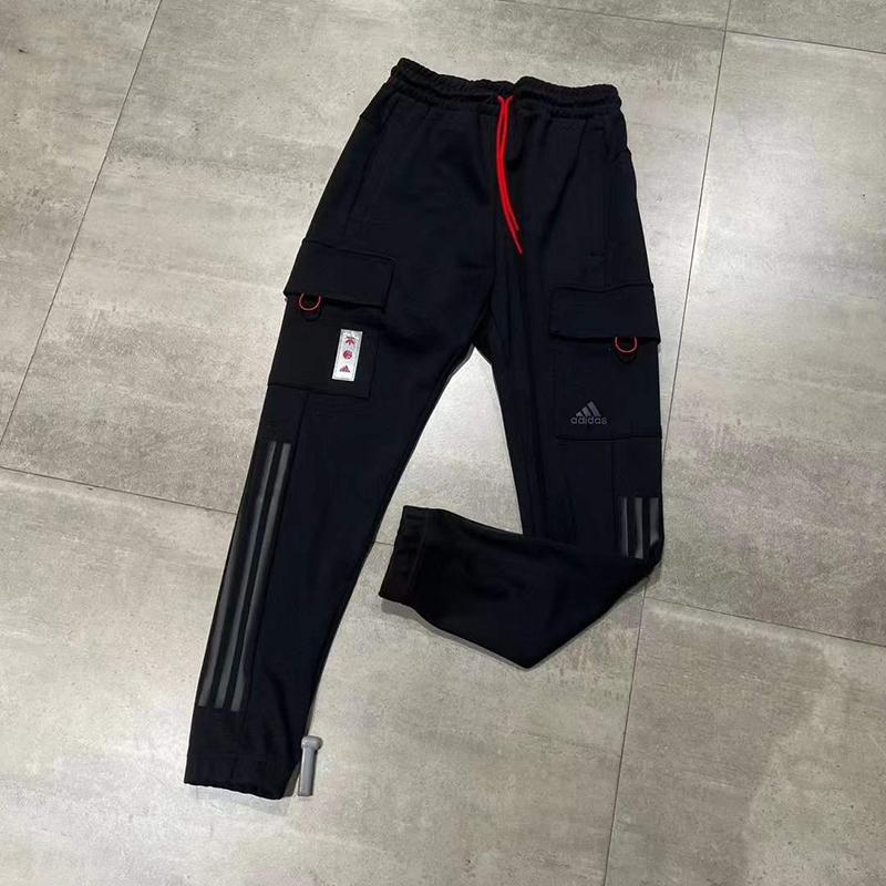 Adidas/阿迪达斯男裤运动跑步训练宽松针织长裤HC0254 - 图0