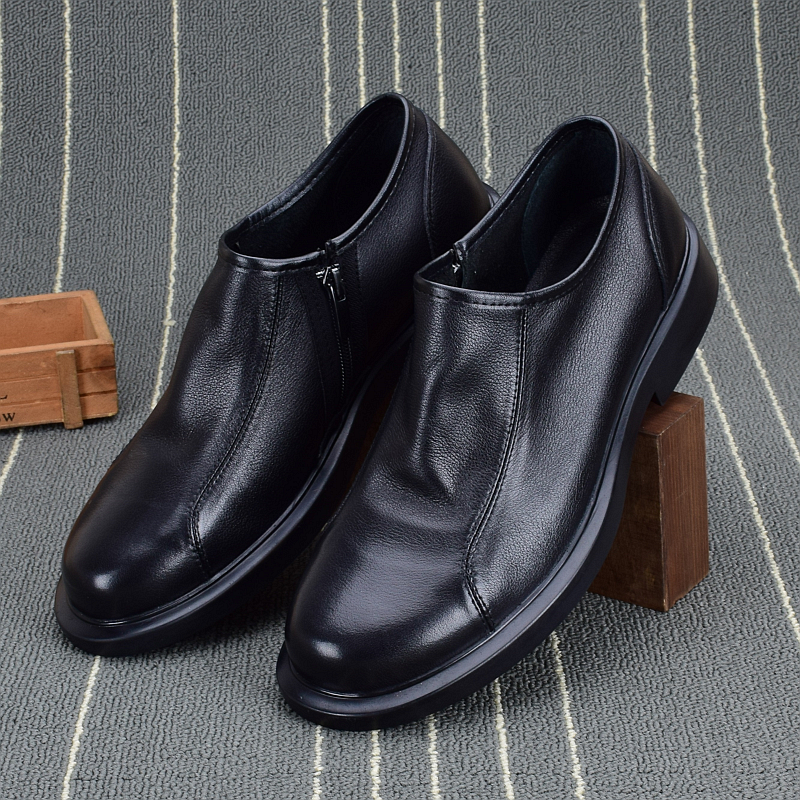 外贸男鞋透气真皮单层皮鞋男头层牛皮短靴低帮鞋切尔西靴男士单鞋,淘宝优惠券,粉丝福利购,淘宝优惠卷