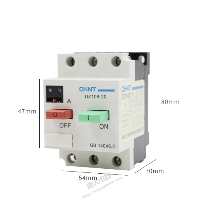 正泰DZ108-20/211电动机保护器断路器 20A16A12.5A10A8A6.3A三相-图0