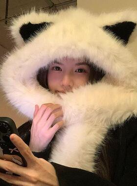 Unisex Premium Velvet Cat Ear Hat & Scarf Set Ultra-Soft