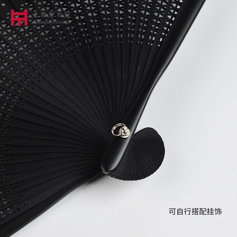 上海博物馆真丝折扇至扇至美国古风扇子汉服创意随身女扇生日礼物