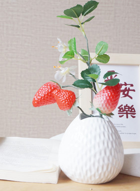 优森活草莓单枝原创花艺