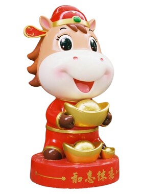 新款2026元旦春节卡通t马造型雕塑户外景区小区商场门店新年装饰