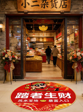 新店开业氛围布置自粘地贴开张庆典活动装饰地面贴纸开业大吉装饰