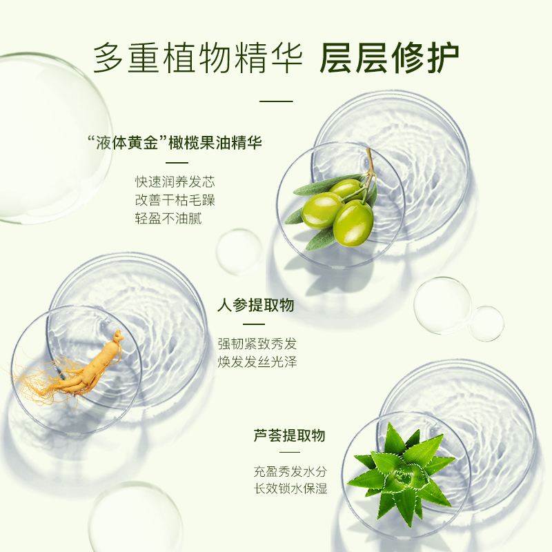 霸王橄榄烫染修复改善毛躁女护发素 霸王发膜/倒膜/焗油膏