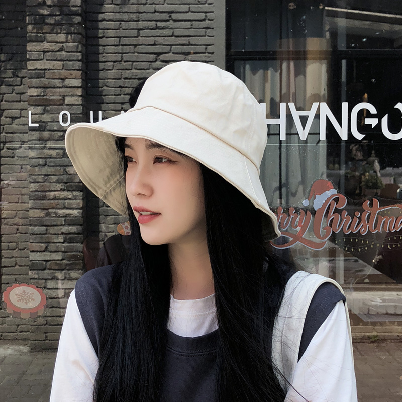 心秀嘉派专卖店网红黑色渔夫帽女夏季韩版休闲百搭日系防晒遮阳太阳帽子男盆帽潮1