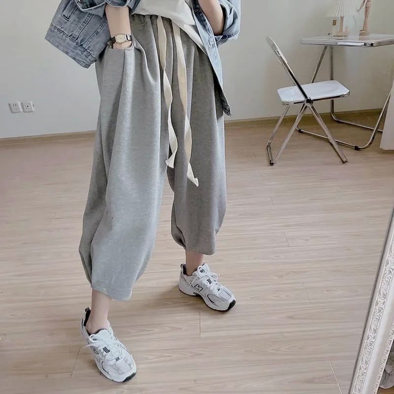 Casual Women's Pants Sporty Sweatpants Korean Fashion Leggin - 图1