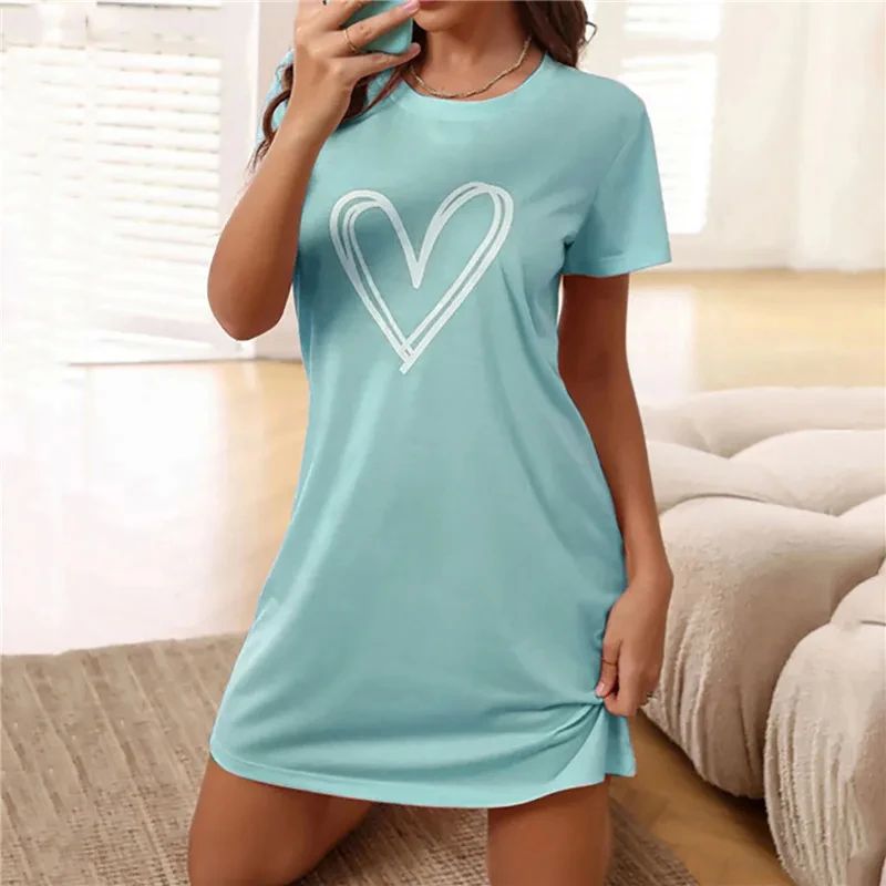 Plus Size Summer Women's Dresses 3D Alphabet Print Women's N - 图2