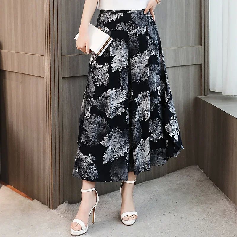 2024 New Summer Wide Leg Pants Women High Quality Loose Bohe - 图3