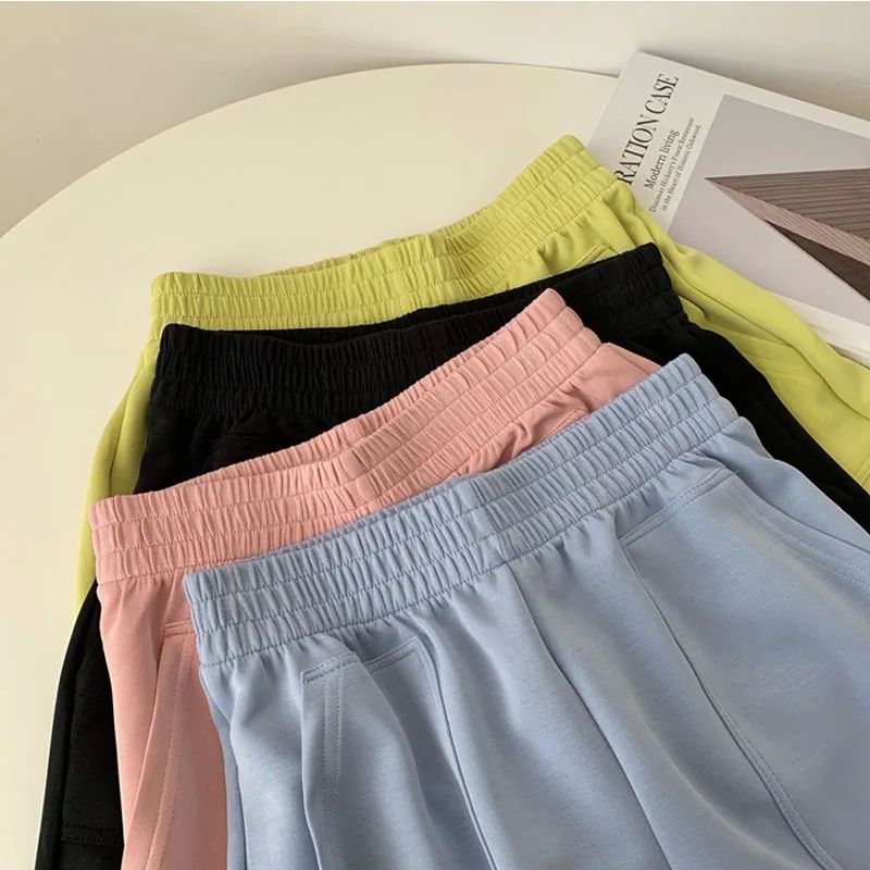 Women Simple Soft Shorts Large Size Casual Shorts Yoga Beach - 图3