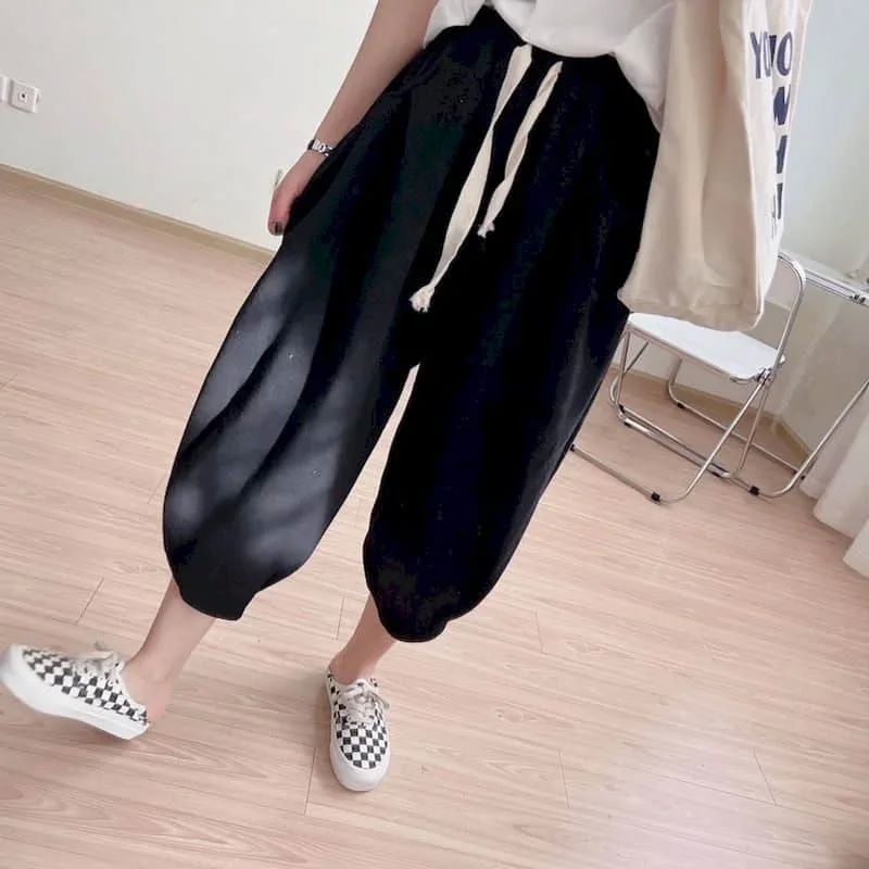 Casual Women's Pants Sporty Sweatpants Korean Fashion Leggin - 图0