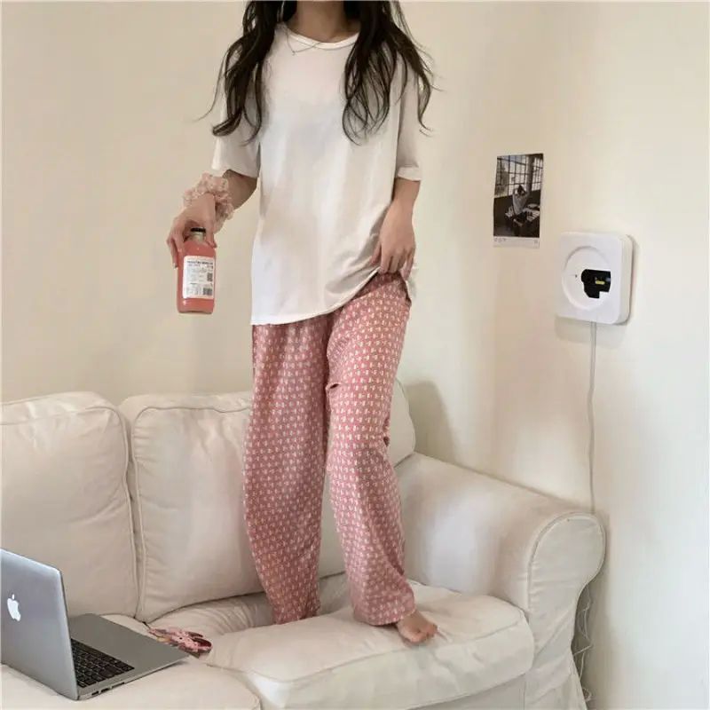 Korean Girls Cute Cartoon Printing Home Leisure Pajama Pants - 图2