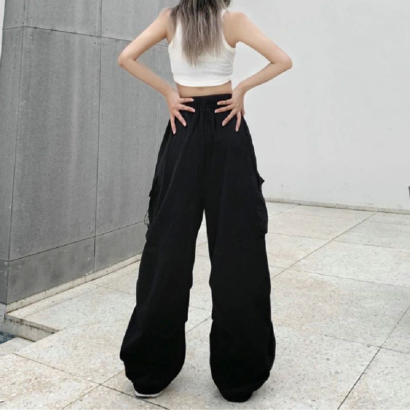 2023 Cargo Pants Women Retro Workwear Casual Baggy Straight - 图1