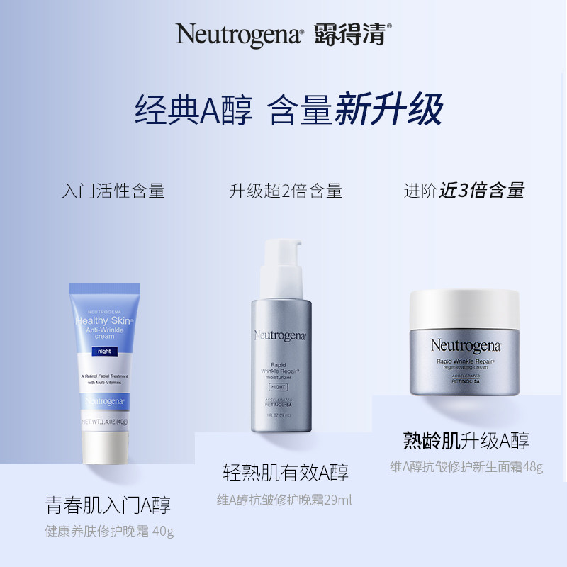 露得清a醇视黄醇维精华紧致晚晚霜 Neutrogena海外乳液/面霜