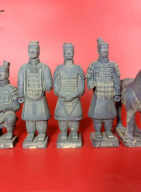 兵马俑纪念品摆件工艺品秦始皇陶俑西安泥塑装饰礼品陶俑秦俑全套