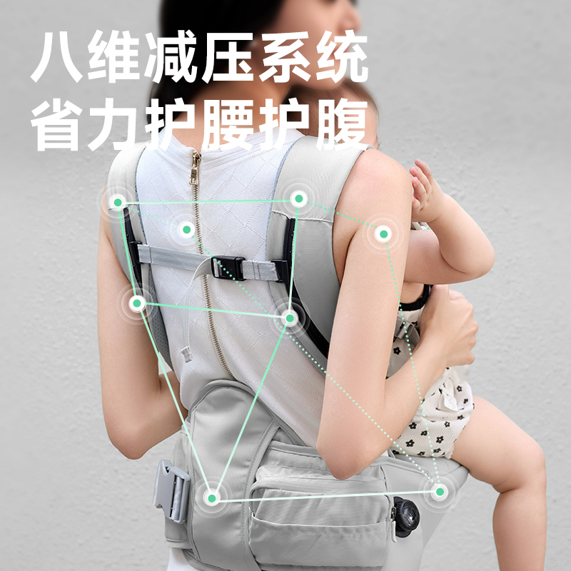 乐蒂宝贝腰凳婴儿轻便四季宝宝背带二合一透气坐凳抱抱托抱娃神器