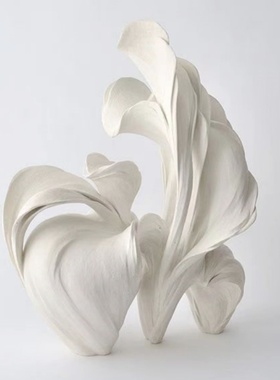 客厅花朵叶子兰花大雕塑样板间卡通玻璃钢落地摆件酒店橱窗装饰品