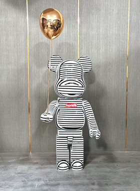 现代软装水滴海浪装置暴力熊雕塑玻璃钢酒店大堂客厅天花吊顶装修