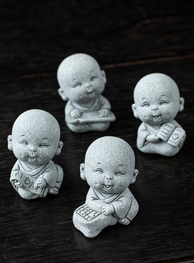 中国风青砂石琴棋书画桌面人物文创小摆件造景装饰工艺品创意礼品