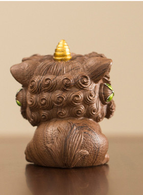 国潮佛山舞狮醒狮创意摆件高级感小众桌面茶桌装饰工艺品生日礼物