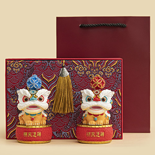 创意佛山醒狮狮子摆件高级感小众桌面茶桌茶宠装饰工艺品生日礼物 - 图2