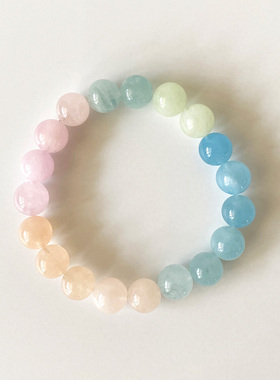 天然摩根石手串女招桃花手链男闺蜜小众仙气甜美首饰生日礼物饰品