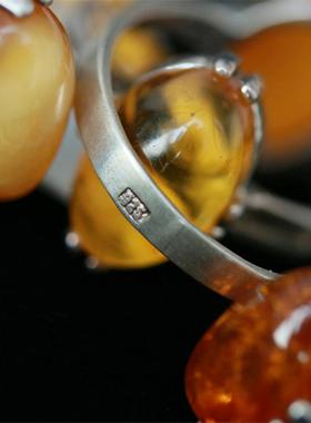 欧洲天然蜜蜡戒指