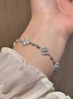 「星芒四叶草」S999纯银女生手链