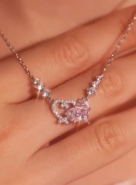 999纯银爱心项链轻奢小众礼物
