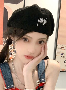新款贝雷帽子男夏季薄款王嘉尔同款大头围鸭舌前进帽女雅痞画家帽