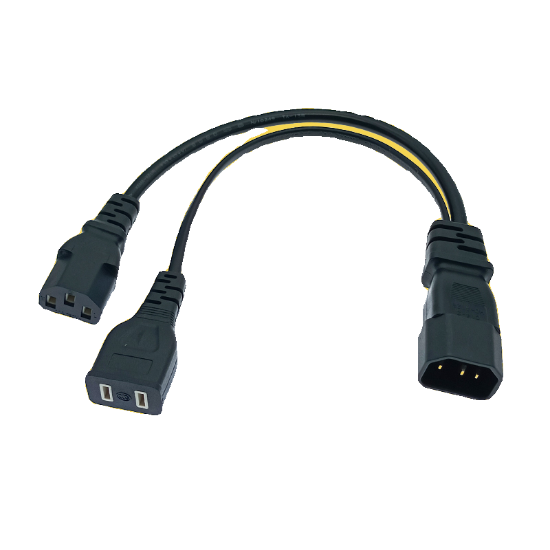 C14品字公转C13品字尾+美标/美规两扁插一分二电脑机箱连接电源线,淘宝优惠券,粉丝福利购,淘宝优惠卷