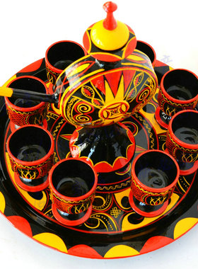 大凉山西昌旅游漆器酒具礼盒套装