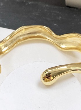 澳单镀真金欧美开口手镯