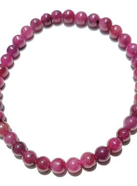 2025天然红宝石手链原石珠鸡血红色无烧红绿宝手串猫眼星光首饰品