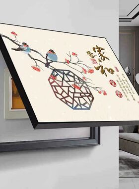 电表箱装饰画遮挡免打孔配电盒电闸盒客厅餐厅可定制中式墙壁挂画