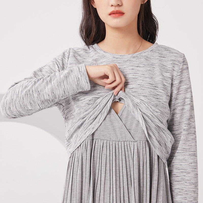 十月妈咪孕妇装秋季专柜新款连衣裙 十月妈咪outlets店连衣裙