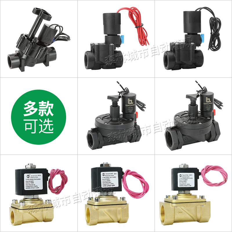 24v220v交流灌溉电磁阀户外4分 6分 1寸常闭控制水阀定时开关设备-图1