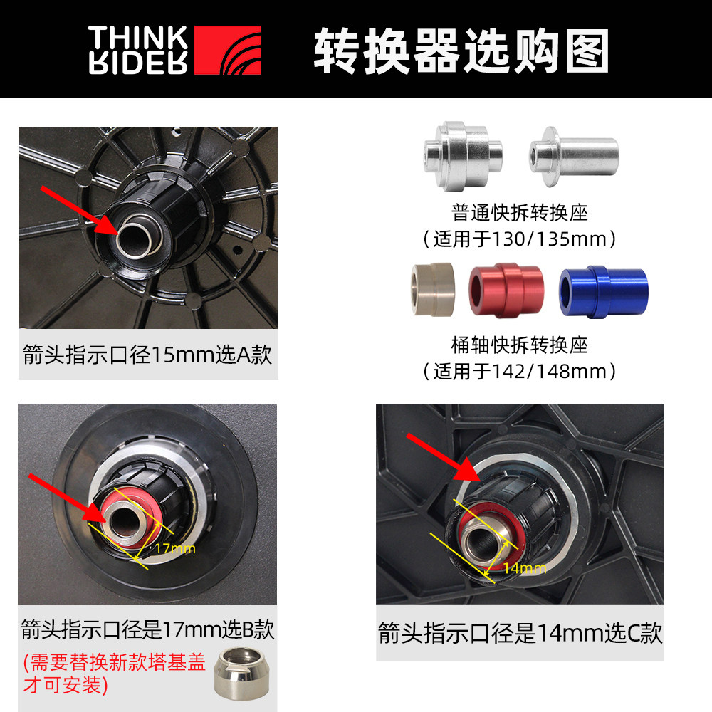 ThinkRider 智骑A1/X2/X5/X7/XX骑行台配件快拆转换器 桶轴转换座,淘宝优惠券,粉丝福利购,淘宝优惠卷