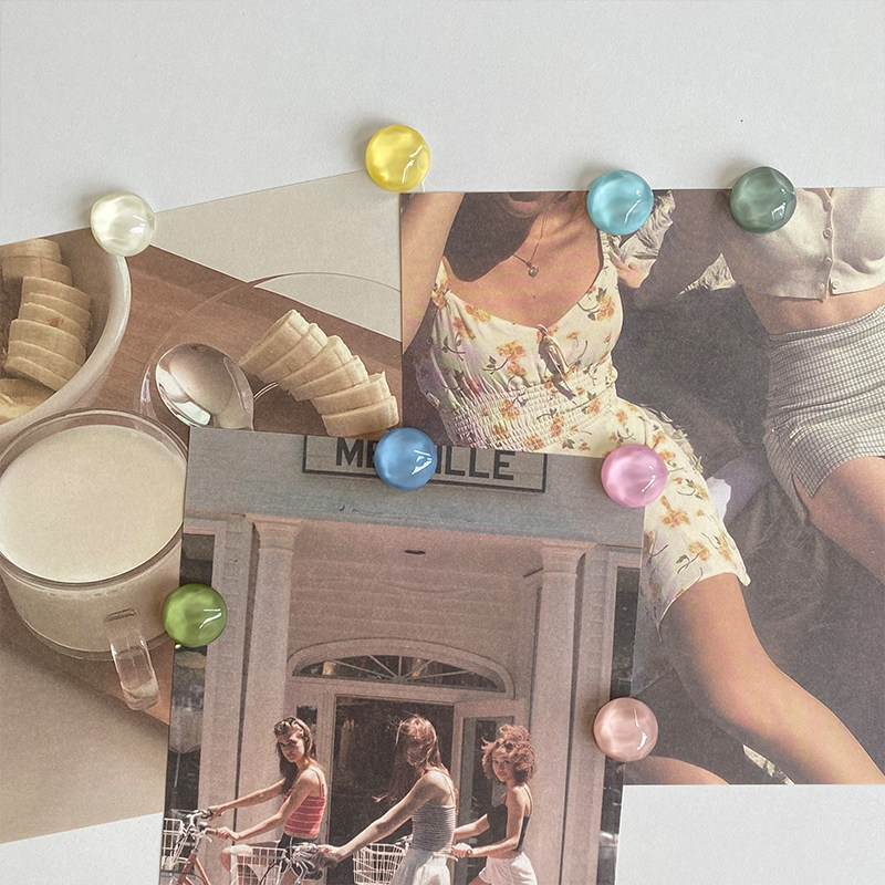 ins几何形水波纹冰箱贴圆彩色磁贴拍立得照片白板留言装饰吸铁石,淘宝优惠券,粉丝福利购,淘宝优惠卷