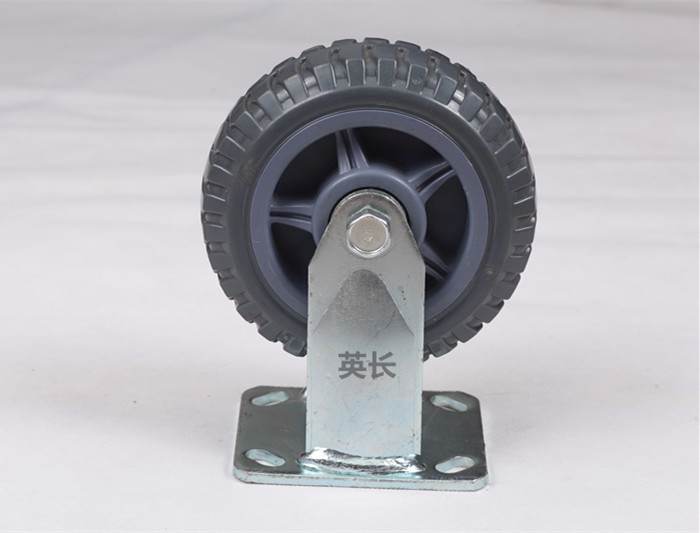 重型聚氨酯定向轮/6寸防滑PVC脚轮/6*2推车固定轮/150MM耐磨轮子 - 图0