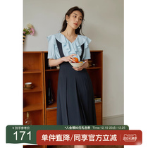 (Sound) Solo dresses Large-size Womens Academy Wind-Less-Slim Braces Skirt Womens Summer Style Dress