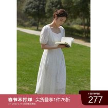 (Ritual Series) Solo bouquet Heavy work cotton fabric embroidered French style retro first love nepotism dress 2022 Summer new