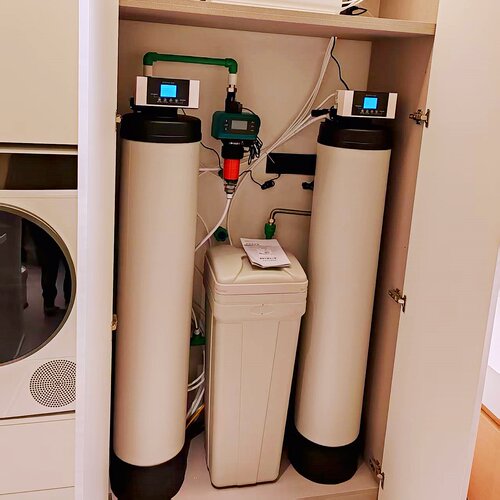 跨境出口批发LCD智能自动中央软水机过滤净水器家用别墅全屋除垢 - 图0